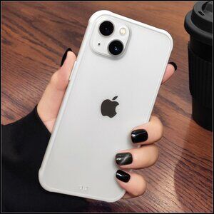 Frosted Clear with White Bumper Phone Case